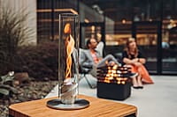 HOFATS SPIN 900 Tabletop Fireplace silver