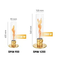 HOFATS SPIN 900 Tabletop Fireplace gold