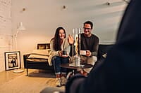 HOFATS SPIN 1200 Tabletop Fireplace silver