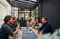 HOFATS SPIN 900 Tabletop Fireplace silver