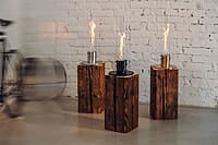 HOFATS SPIN 1200 Tabletop Fireplace silver