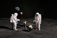 HOFATS MOON 45 Fire bowl with low stand