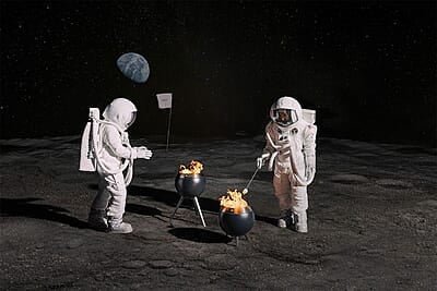 HOFATS MOON 45 Fire bowl with low stand HOFATS MOON 45 Fire bowl with low stand