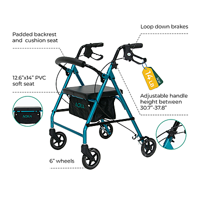 RollaLite 6"Aluminum Rollator 007CB RollaLite 6"Aluminum Rollator 007CB