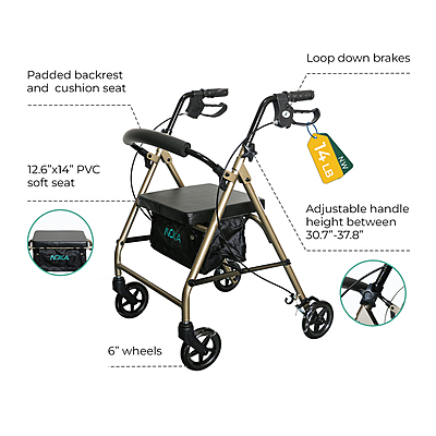 RollaLite 6"Aluminum Rollator 007CH RollaLite 6"Aluminum Rollator 007CH