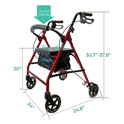 RollaLite 6"Aluminum Rollator 007RD RollaLite 6"Aluminum Rollator 007RD