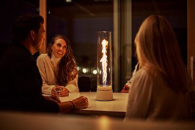 SPIN Air 1200 Tabletop Fireplace Cream