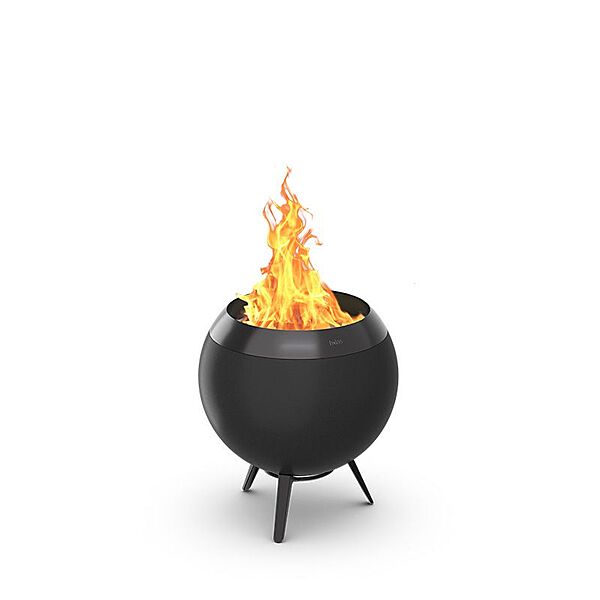 Moon 45 all black Fire basket with low stand