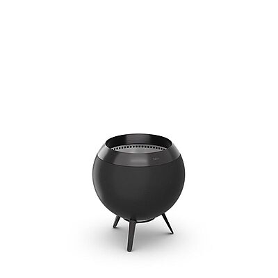 Moon 45 all black Fire basket with low stand
