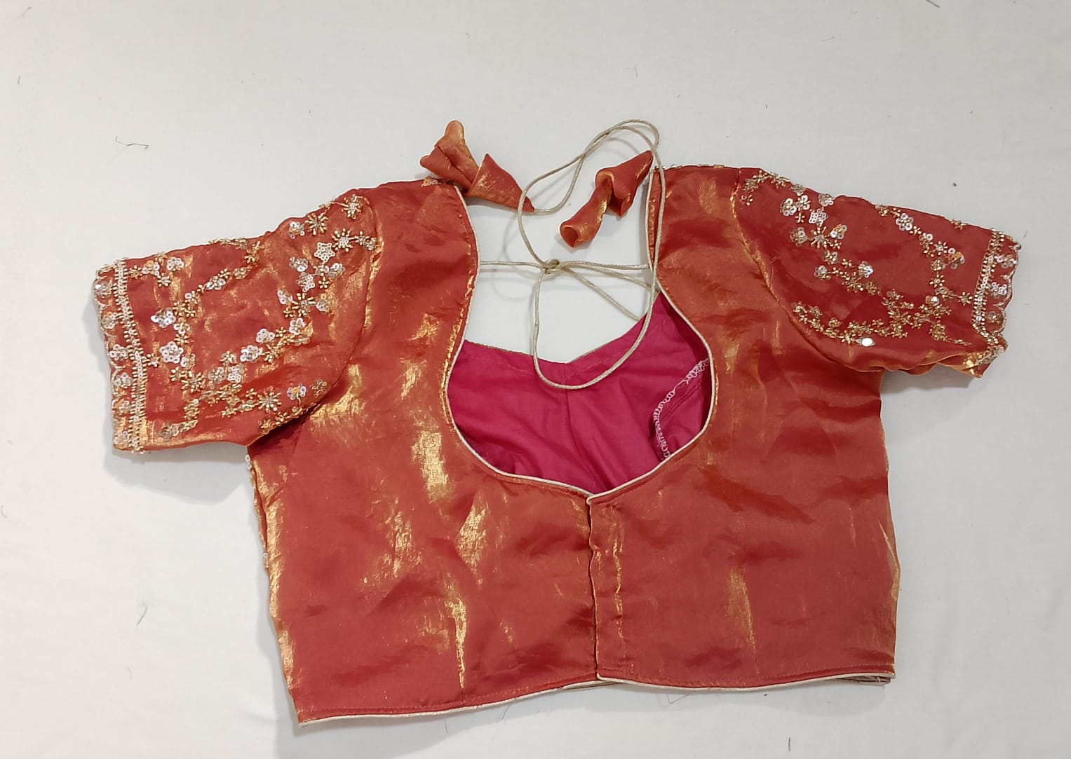 N197: Ready To Ship Beautiful Sequence Work Saree With Stitched Blouse