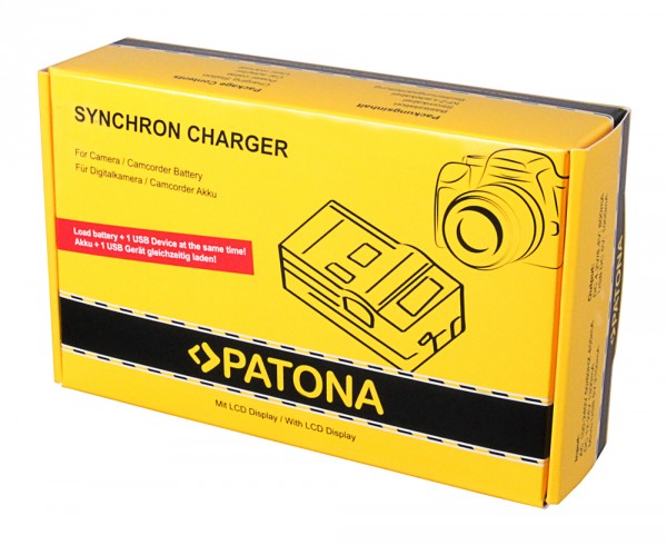 PATONA Dual LCD USB Charger for Canon LPE6 LP-E6