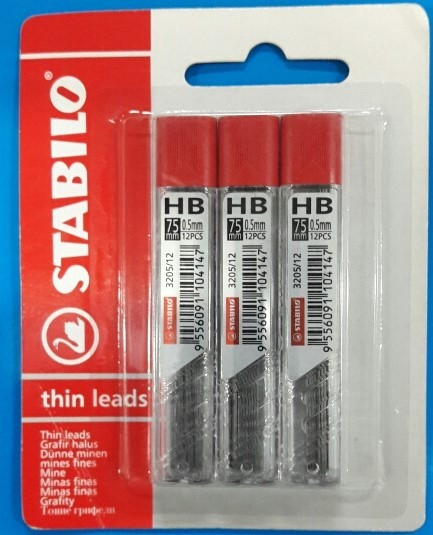 STABILO 3205 REFILL LEAD 0.5mm HB DEGREE