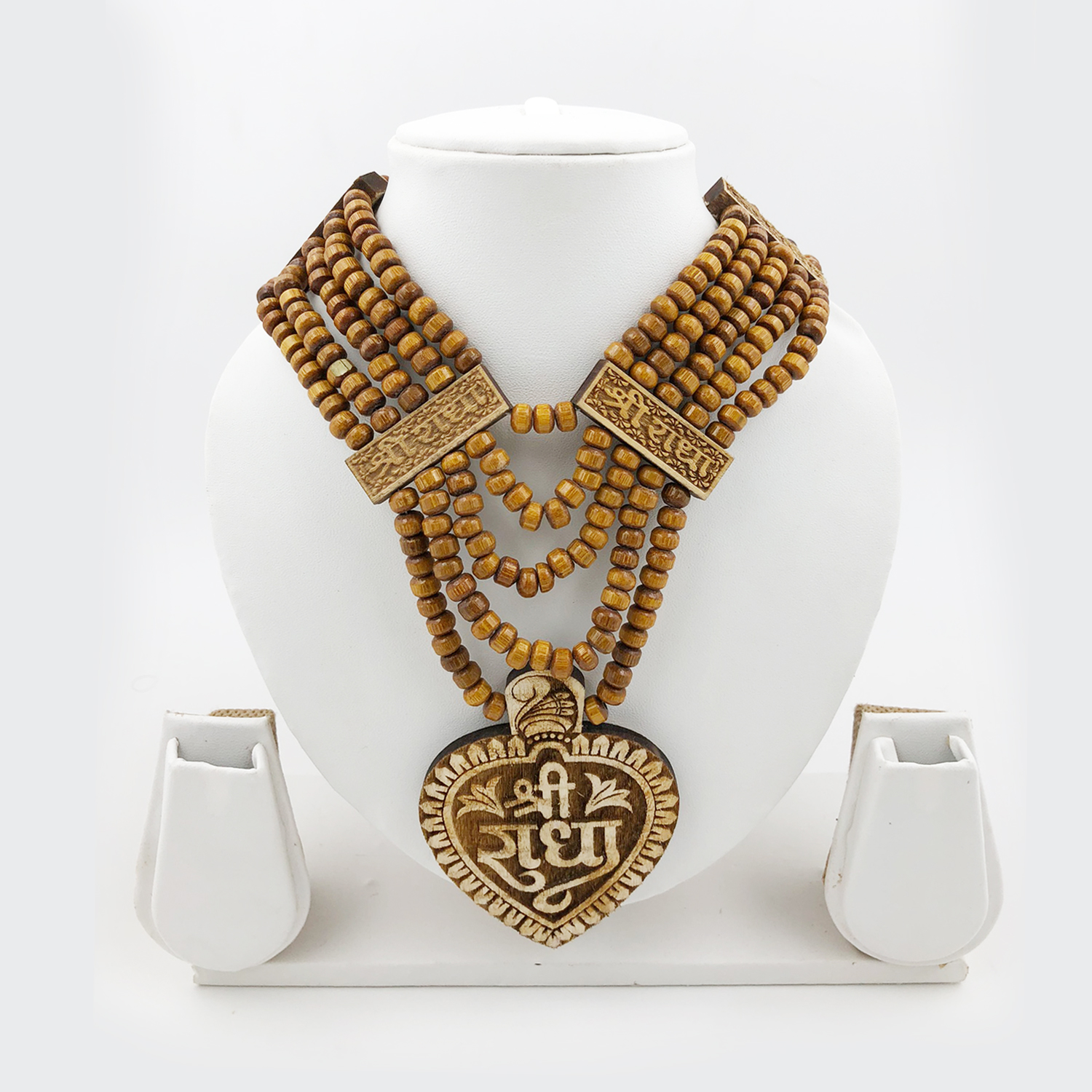 Mala 5-Strand with Heart-Shaped Shri Radha Pendant