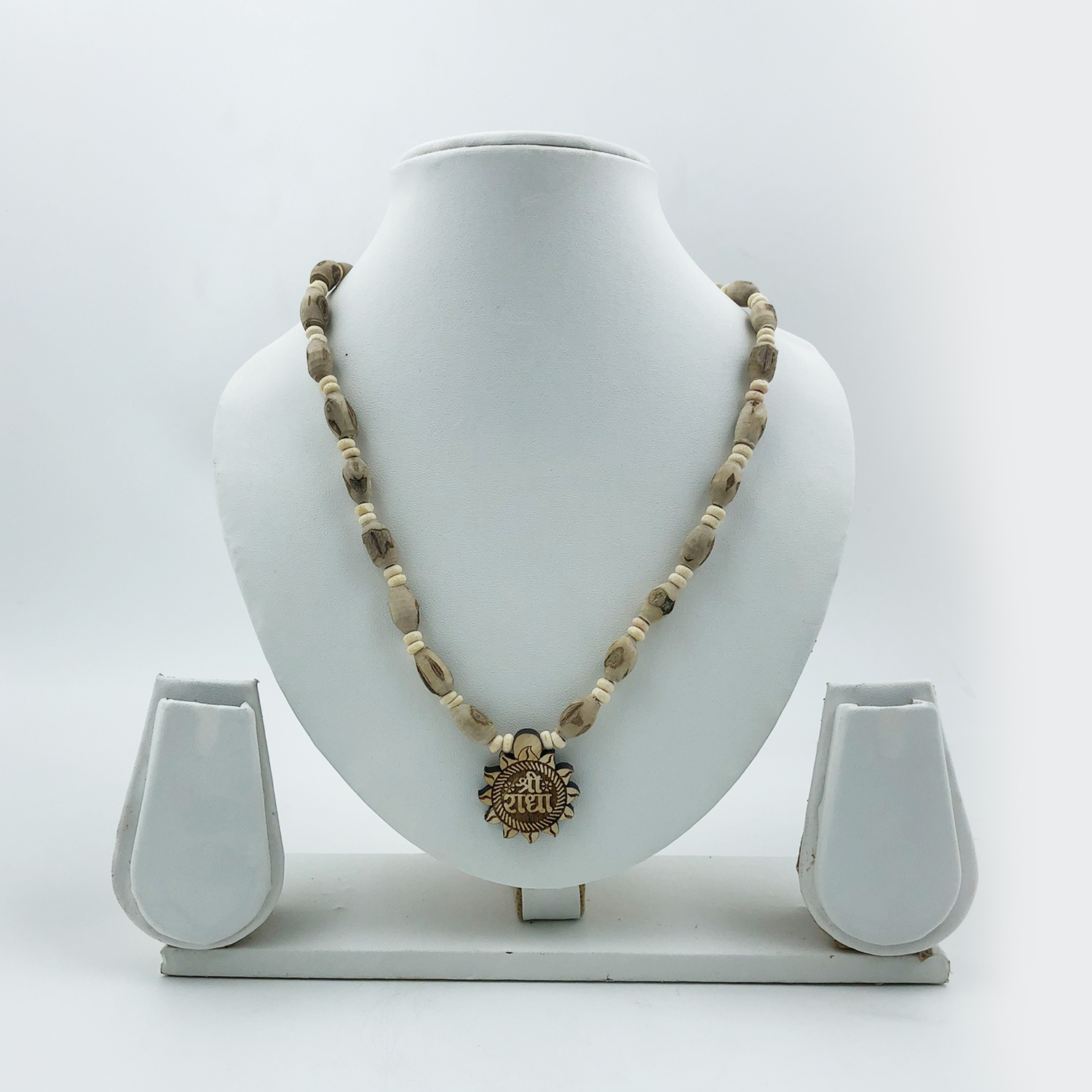 Original Tulsi Mala with Shri Radha Round Shape Pendant