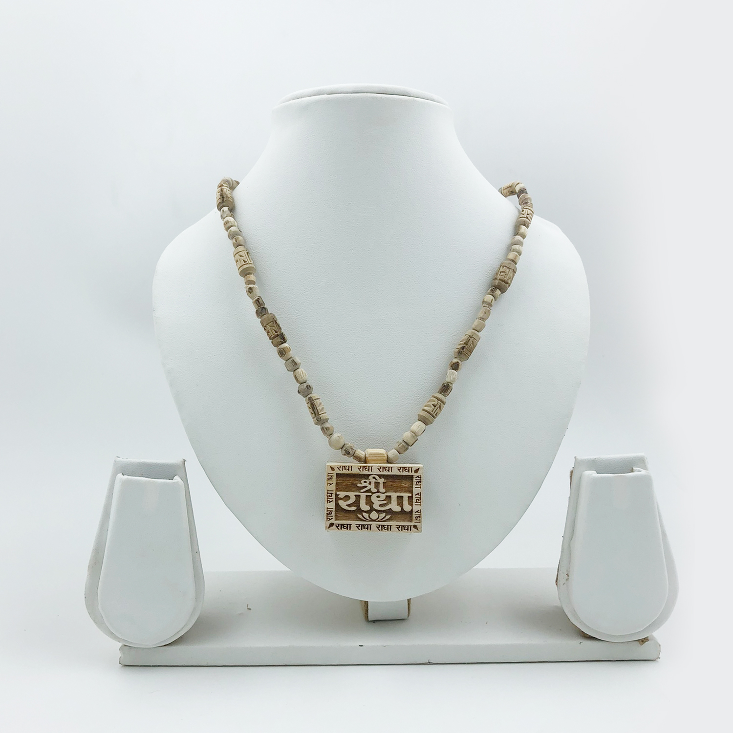 Original Tulsi Mala with Shri Radha Name Bhaktamal Handicraft Pendant