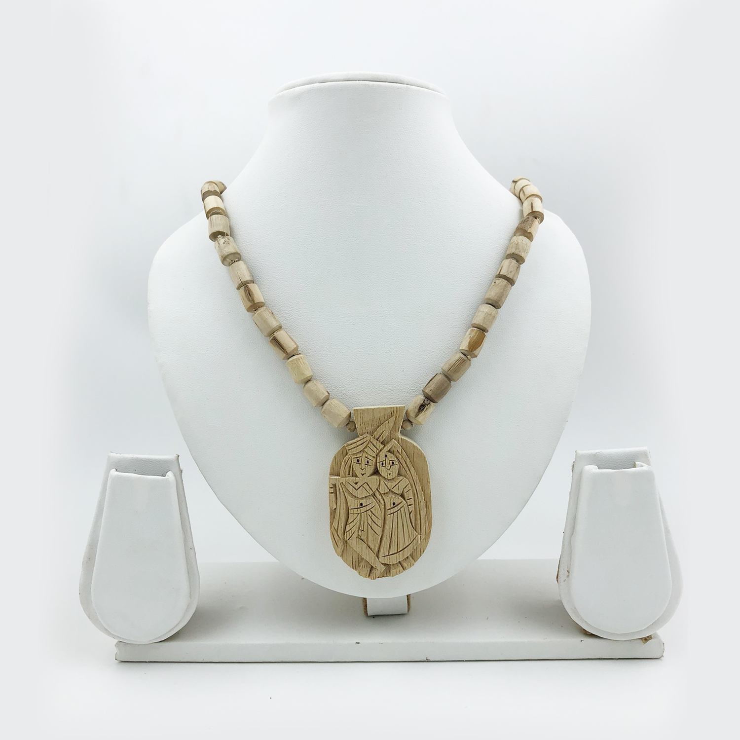 Original Tulsi Mala with Radha Krishna Shaped Handicraft Pendant