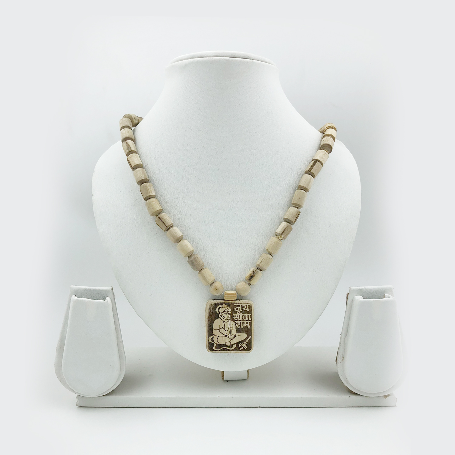 Original Tulsi Mala with Hanuman Ji Pendant (Medium Size Beads)