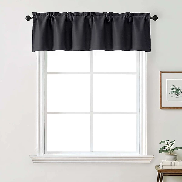 Patin Solid Thermal Window Curtains 2 Panels, Dual Rod Pocket