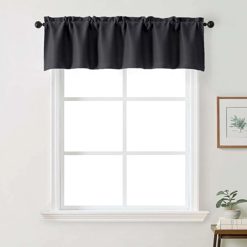 Patin Solid Thermal Window Curtains 2 Panels, Dual Rod Pocket