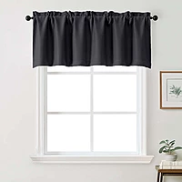 Patin Solid Thermal Window Curtains 2 Panels, Dual Rod Pocket