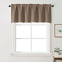 Patin Solid Thermal Window Curtains 2 Panels, Dual Rod Pocket