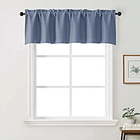Patin Solid Thermal Window Curtains 2 Panels, Dual Rod Pocket