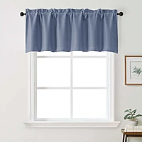 Patin Solid Thermal Window Curtains 2 Panels, Dual Rod Pocket