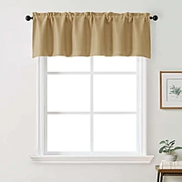 Patin Solid Thermal Window Curtains 2 Panels, Dual Rod Pocket