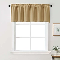 Patin Solid Thermal Window Curtains 2 Panels, Dual Rod Pocket