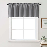 Patin Solid Thermal Window Curtains 2 Panels, Dual Rod Pocket