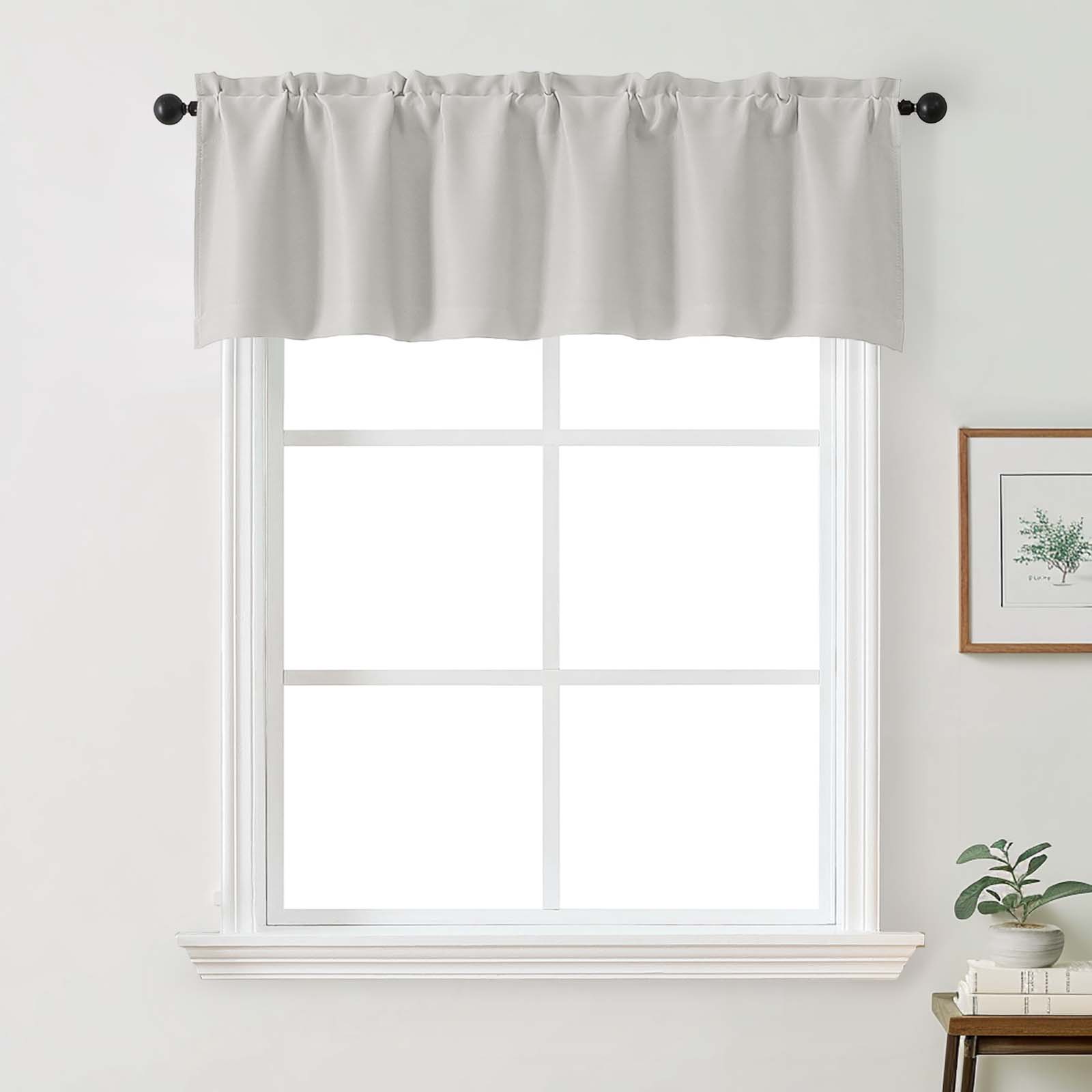 Patin Solid Thermal Window Curtains 2 Panels, Dual Rod Pocket