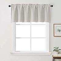 Patin Solid Thermal Window Curtains 2 Panels, Dual Rod Pocket