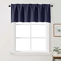 Patin Solid Thermal Window Curtains 2 Panels, Dual Rod Pocket