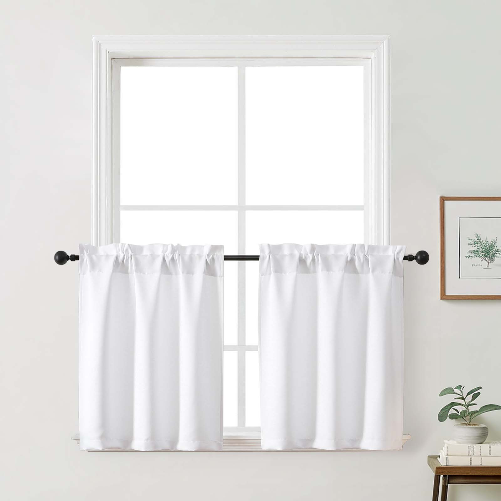 Patin Solid Thermal Window Curtains 2 Panels, Dual Rod Pocket