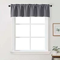 Patin Solid Thermal Window Curtains 2 Panels, Dual Rod Pocket
