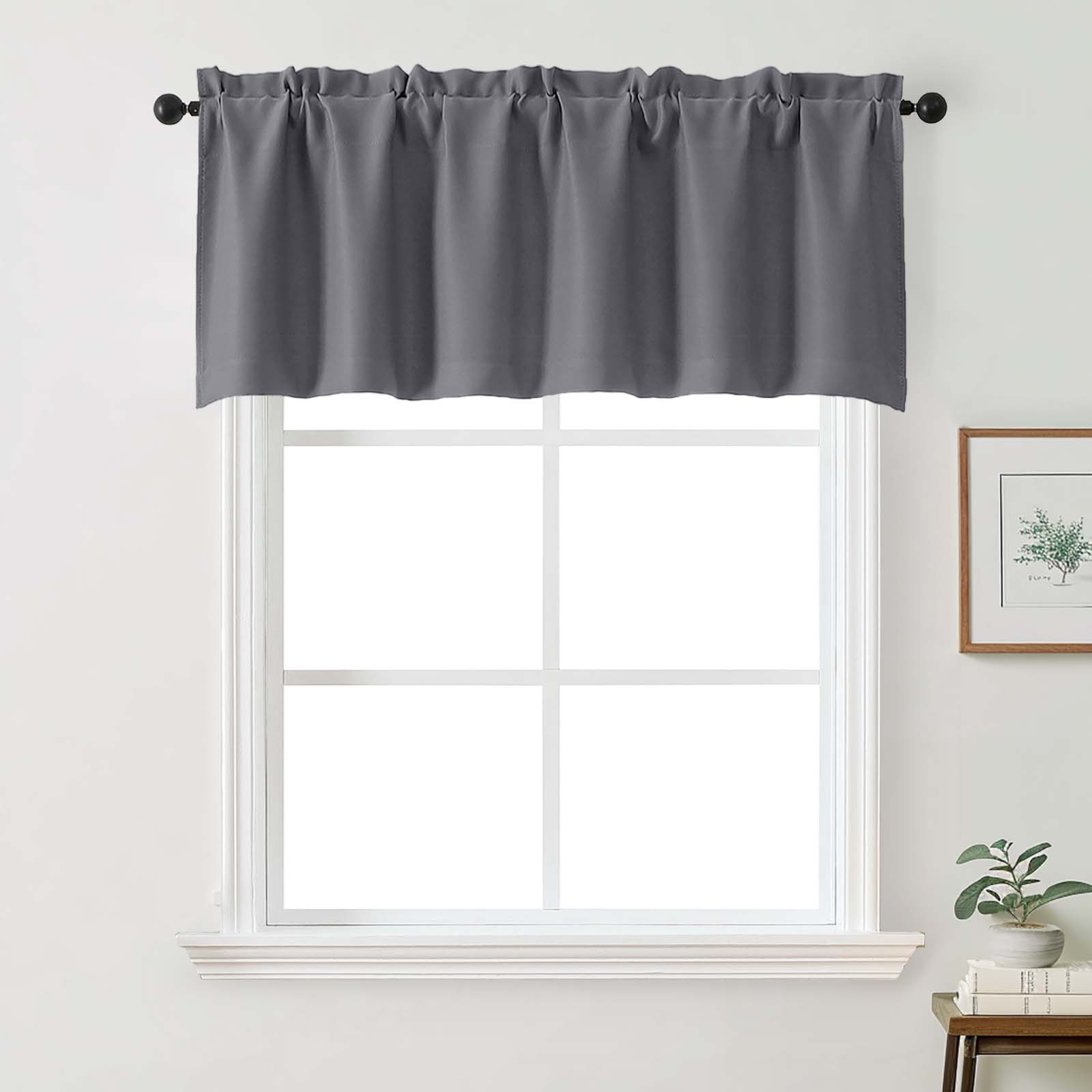 Patin Solid Thermal Window Curtains 2 Panels, Dual Rod Pocket