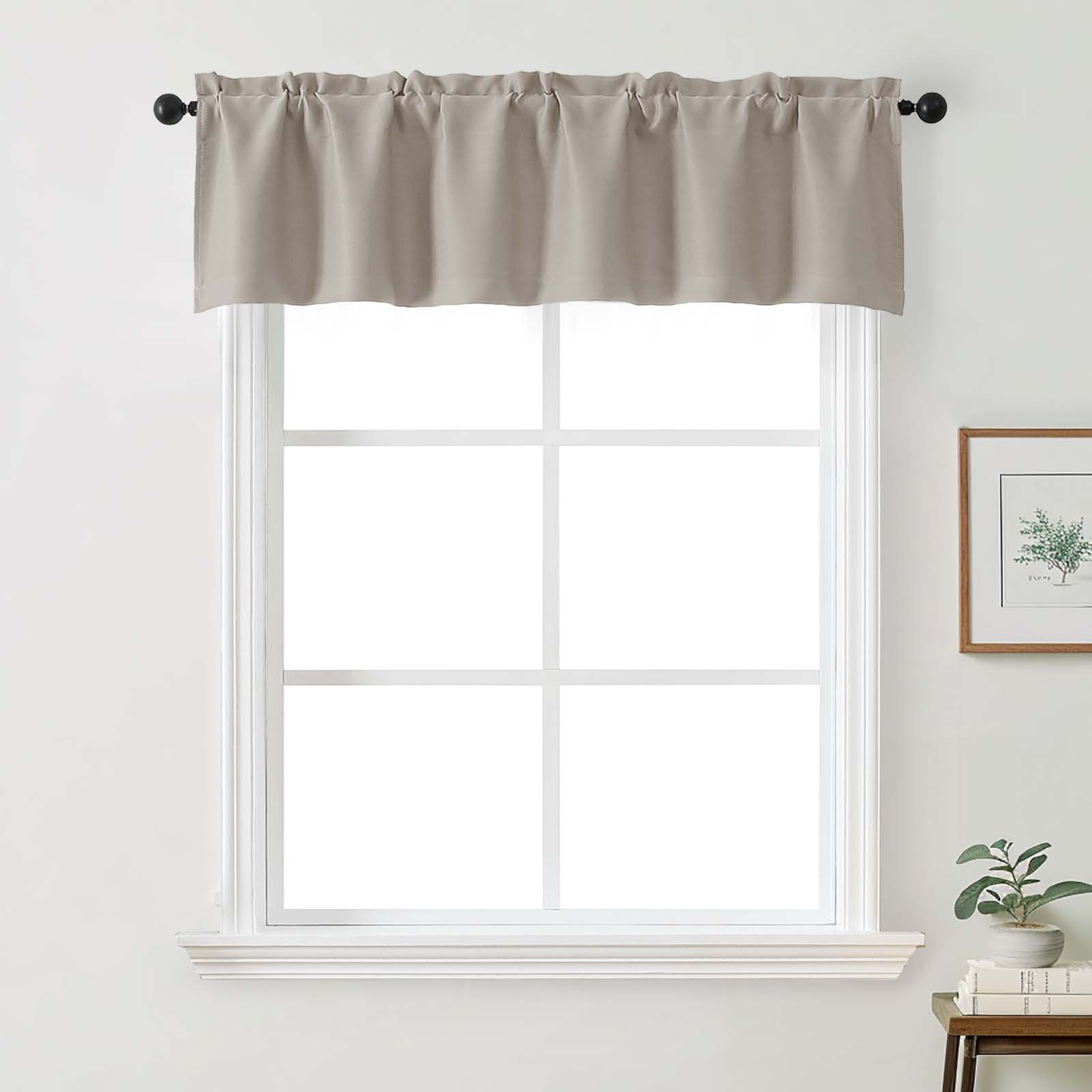 Patin Solid Thermal Window Curtains 2 Panels, Dual Rod Pocket