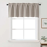Patin Solid Thermal Window Curtains 2 Panels, Dual Rod Pocket