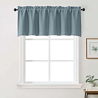 Patin Solid Thermal Window Curtains 2 Panels, Dual Rod Pocket