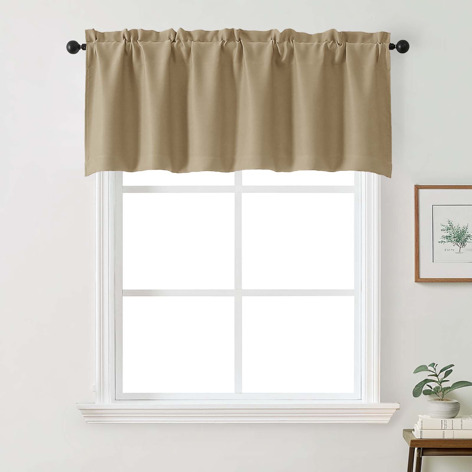 Patin Solid Thermal Window Curtains 2 Panels, Dual Rod Pocket