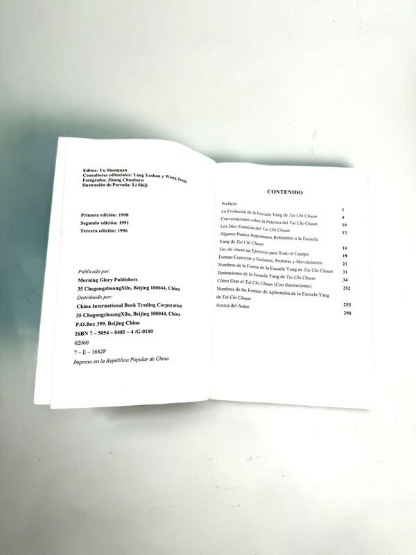 Libro Yang Style Tai Chi