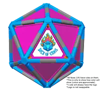 Full Dice - Darts-Teal-LightSlateGray-DeepPink