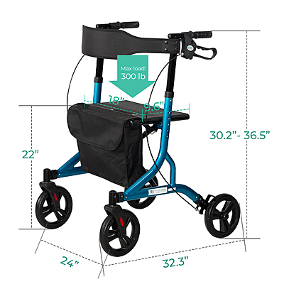 OmniX 8" Side Folding Rollator 012CB