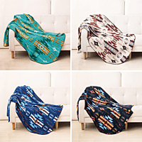 Blanket Fleece Polar Throw 50x60 Navajo New Colors [0137]