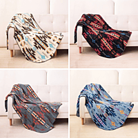 Blanket Fleece Polar Throw 50x60 Navajo New Colors [0137]