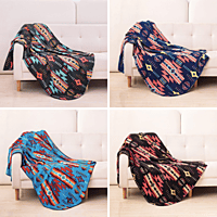 Blanket Fleece Polar Throw 50x60 Navajo New Colors [0137]
