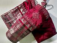 J421: Ready To Ship Beautiful Kuppadam Saree With Stitched Embriodery Work Blouse J421: Ready To Ship Beautiful Kuppadam Saree With Stitched Embriodery Work Blouse