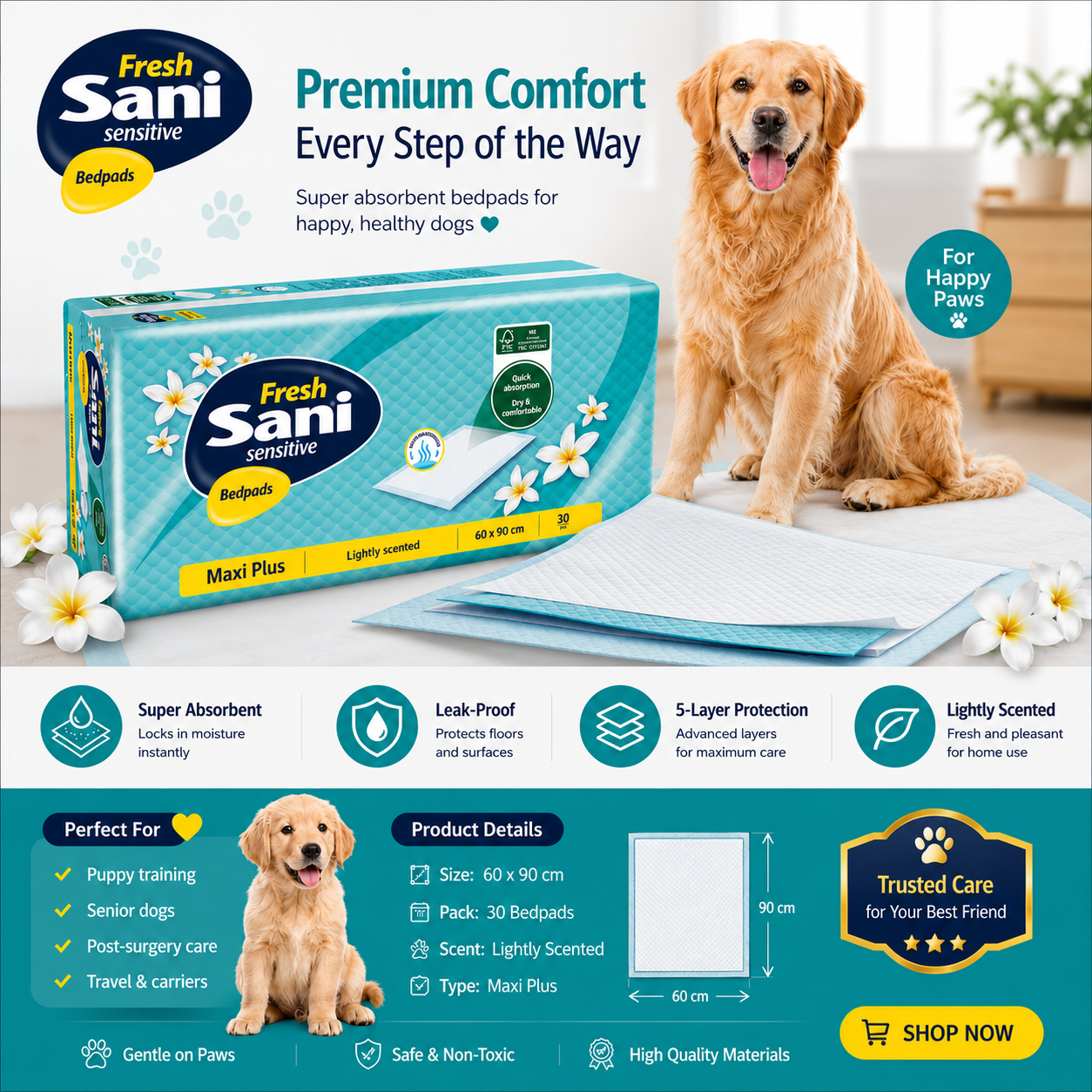 Sani Fresh Scented 30 Pieces 60*90