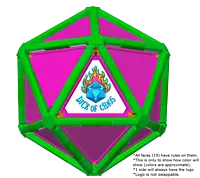 Full Dice - Disc Golf-LimeGreen-LimeGreen-DeepPink