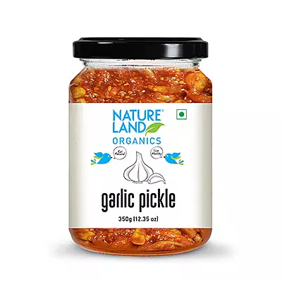 Natureland Organic Garlic Pickle 350g.مخلل الثوم العضوي 350 جرام